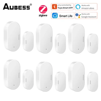 Новый Датчик Окна Двери ZigBee Smart Security Alarms 360 ° Alert APP Remote Monitor Совместим С Alexa Google Home Smart Home
