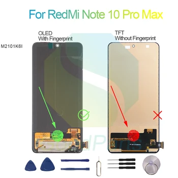 Для RedMi Note 10 Pro Max ЖК-экран 6,67 