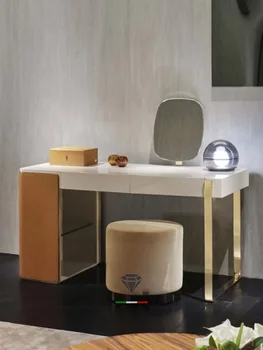 Постмодернистский туалетный столик со встроенной откидной крышкой модный туалетный столик для спальни Изображение 2