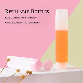 Контейнер Косметический Портативный для многоразового использования, бутылочки для шампуня, сумка для хранения лосьона, бутылки для упаковки жидкости, сумка для дозирования жидкости Изображение 2