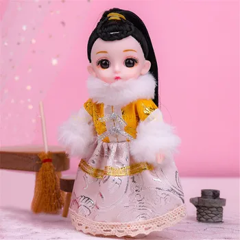 16-сантиметровая фигурка Маленькой принцессы, кукла с обувью, подвижные 13 суставов, миниатюрная подарочная игрушка с милым личиком для девочки Изображение 2