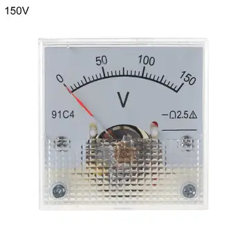 Тип указателя вольтметра постоянного тока 91C4-V Класс точности 2.5 Аналоговая Механическая Пластина таблица 0-5 В 20 В 30 В 100 В 150 В 250 В Аналоговый Панельный Измеритель Изображение 2