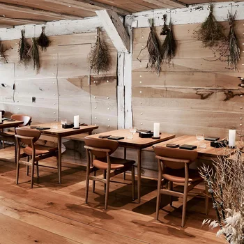 Обеденные стулья из массива дерева в скандинавском стиле, домашний кабинет, дизайнерские стулья для ресторана, 108 стульев, обеденный стол для переговоров в кофейне Изображение 2
