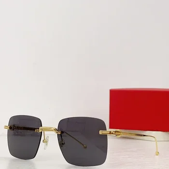 Новые Большие квадратные солнцезащитные очки без полей для женщин, Брендовые дизайнерские Модные солнцезащитные очки для женщин, Летние Модные очки UV400 Oculos
