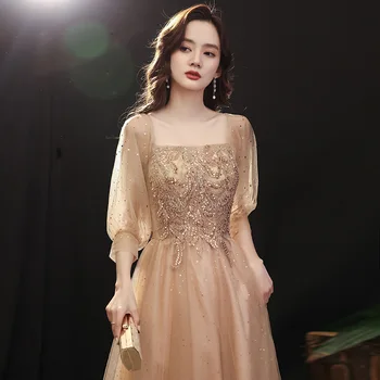 Модное вечернее платье Robe de soiree с U-образным вырезом, облегающее вечернее платье, Женские элегантные вечерние платья, вечернее платье для выпускного вечера, роскошное платье