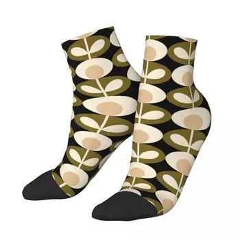 Женские мужские носки с цветочным рисунком Kawaii Orla Kiely, абстрактные скандинавские спортивные баскетбольные носки с 3D-принтом Изображение 2