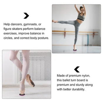 Балетная поворотная доска для танцоров, гимнастики, фигуристов, вращающий диск для улучшения баланса, Пируэт для балетных тренировок Изображение 2