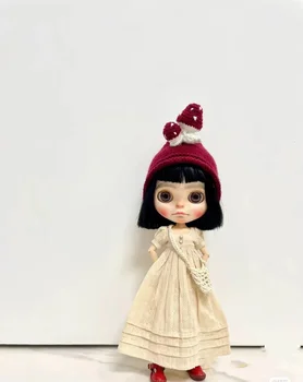 Шерстяная шапка ручной работы Blythe hat Mushroom Fairy (подходит для аксессуаров blythe 、 qbaby Doll) Изображение 2
