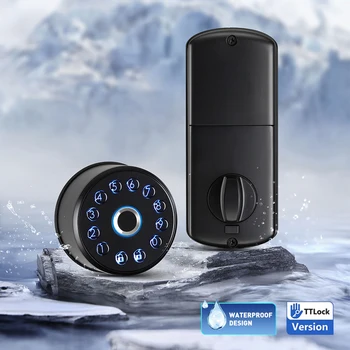 Smartek Waterproof BLE 5.0, Цифровые передние электронные дверные замки без ключа, TTlock App Home A221, умный замок с отпечатком пальца Изображение 2