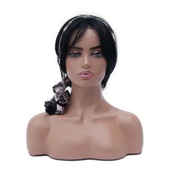 Реквизит для показа головы Манекена европейской и американской модели Реалистичная женская голова манекена с плечами Бюст для париков