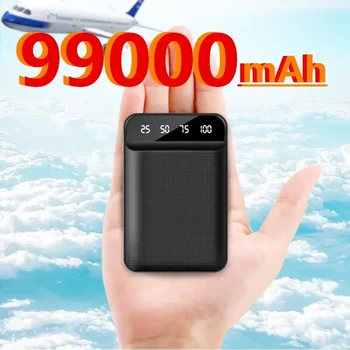 Внешний аккумулятор Power Bank емкостью 99000 мАч со светодиодным цифровым дисплеем для iPhone Pro Xiaomi Huawei Изображение 2