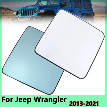 Для Jeep Wrangler 2012-2017 Широкоугольный обзор, боковые автомобильные зеркала с антибликовым покрытием, Боковое зеркало заднего вида с подогревом, синий стеклянный объектив