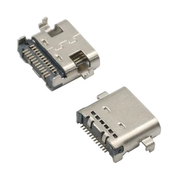 50шт USB-разъем TYPE-C 3.1, 24-контактная пластина для раковины, патч 0.8 SMD, быстрая зарядка, флэш-зарядка, высокая скорость передачи данных Изображение 2
