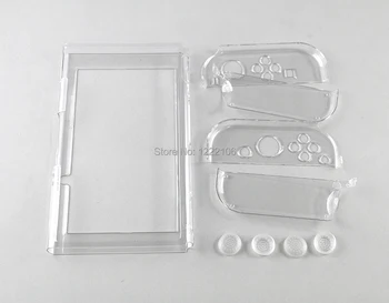 1 комплект прозрачного защитного футляра с кристаллами, задняя крышка, кожа, противоударный корпус, колпачки для джойстика для переключателя NS NX Изображение 2
