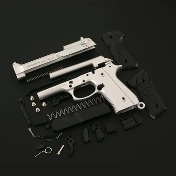 Новый высококачественный 1: 3 Мини Beretta M92A1 Съемный игрушечный брелок из сплава с подвеской в виде пистолета, креативные игрушки Изображение 2