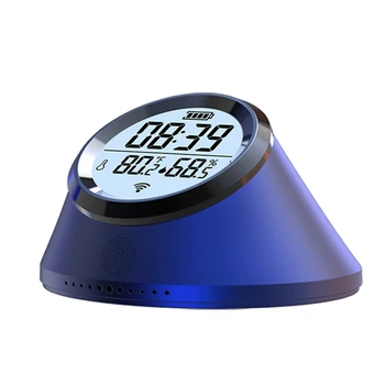Tuya Zigbee, часы с интеллектуальным датчиком температуры и влажности, комнатный термометр с ЖК-дисплеем для Google Home Smart Life