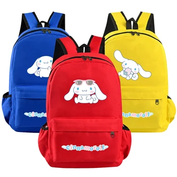 2023 Рюкзак Sanrio Cinnamoroll для мальчиков и девочек, детей, школьный рюкзак, студенческий рюкзак из аниме Каваи, легкая сумка