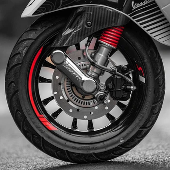 Для Vespa Sprint 150 Новая высококачественная наклейка на колесо мотоцикла со светоотражающим ободом в полоску