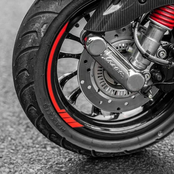 Для Vespa Sprint 150 Новая высококачественная наклейка на колесо мотоцикла со светоотражающим ободом в полоску Изображение 2