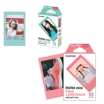 10-20 Листов Фотобумаги Fujifilm Instax Mini 11 8 9 Пленка Розовая и Синяя Fuji Instant Photo Paper для 70 7s 50s 90 25 Share SP-1 2