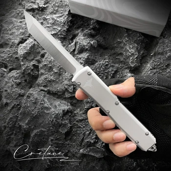CRETACE V Series OTF Tech Knife EDC Карманные Ножи для самообороны Тактический Боевой Карманный Нож D2 Blade T7 Ручка с ЧПУ Оригинал KJ1 Изображение 2