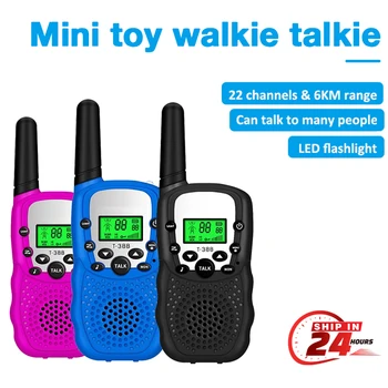 2ШТ Мини-детская портативная рация Celular Handheld Transiver, подсветка телефона, радиотелефон со светодиодной лампой для детских подарков