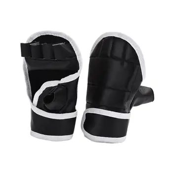 Боксерские перчатки Тренировочные рукавицы для боя на полпальца Амортизирующие перчатки для кикбоксинга для спаррингов Карате Муай Тай Мма