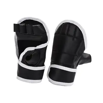 Боксерские перчатки Тренировочные рукавицы для боя на полпальца Амортизирующие перчатки для кикбоксинга для спаррингов Карате Муай Тай Мма Изображение 2