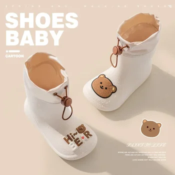 Мультяшные детские непромокаемые ботинки для малышей, водонепроницаемая детская обувь из ЭВА, легкая теплая детская водонепроницаемая обувь, нескользящая на четыре сезона