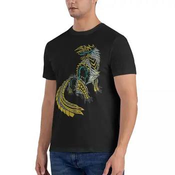 Футболки Zinogre, мужские винтажные футболки из 100% хлопка с круглым вырезом, футболка M-Monster Hunter World Game, одежда с коротким рукавом, Оригинальная Изображение 2