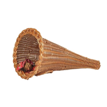 Праздничная Плетеная корзина из Рога Уникальное дополнение к Вашему Рождественскому декору 594C
