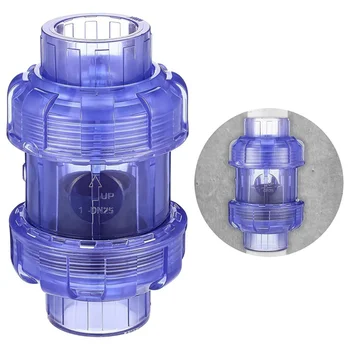 Обратный клапан из прозрачного ПВХ, обратные клапаны True Union, обратный клапан для бассейна, обратный клапан, фитинги для труб (32 мм) Изображение 2