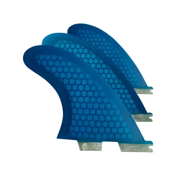 [РАСПРОДАЖА] Ласты для серфинга Fcs2, Плавники для доски для серфинга на байдарках, синие сотовые подруливающие устройства из стекловолокна, Размер M Изображение 2