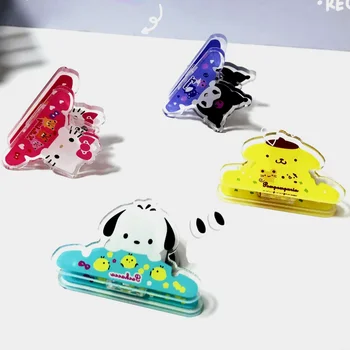 Kawaii Sanrio Hello Kitty Пластиковый зажим для бумаг, скрепки для закусок, зажим для герметичного пакета, Школьные канцелярские принадлежности аниме Куроми