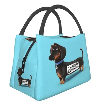 Милые сумки для ланча с изоляцией в виде собаки таксы для женщин, сосисок, сосисок, барсучьих собак, портативный термоохладитель Bento Box для работы и путешествий