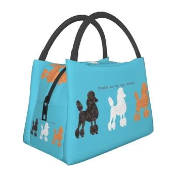 Изготовленные на заказ сумки для ланча с пуделем для любителей собак, женские ланч-боксы с кулером и теплой изоляцией для работы, отдыха или путешествий
