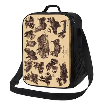 Винтажные сумки для ланча с изоляцией Scottie Dog для женщин, Скоттиш-терьер, Сменный кулер для термического питания, Школьный Бенто-бокс