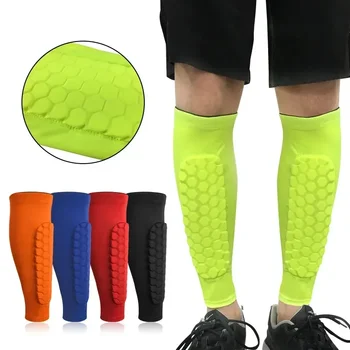 1 шт. футбольные щитки для голени, футбольные соты, противоаварийные рукава для ног, компрессионные рукава для ног, велосипедные щитки для бега, 4 цвета