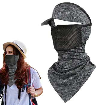 Шарф-маска для лица, Дышащая летняя петля для ушей, Гетра для лица, Удобная солнцезащитная вуаль для лица, 360-градусная защита от солнца, охлаждение Унисекс