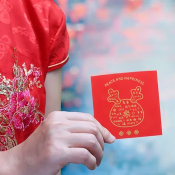 12 шт. Красных конвертов весеннего фестиваля в китайском стиле для денежных мешочков для новогодних подарочных почтовых пакетов