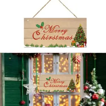 Напоминательные знаки Дверной знак из прочного дерева С Рождеством Знак Дверная Табличка Доска объявлений отеля Отель