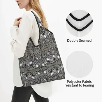 Модные красивые сумки для покупок из горного хрусталя Kawaii Shopper, сумка-тоут, ювелирная сумка с бриллиантами Изображение 2