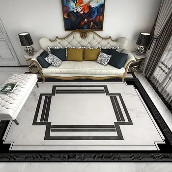 Роскошные ковры в современном стиле для гостиной Серого цвета, домашнее убранство, коврик для спальни, пушистые большие коврики для пола в ванной, которые можно стирать