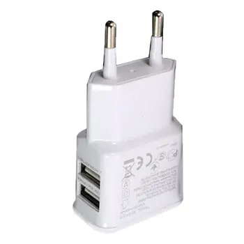 Адаптер питания 1A Портативное зарядное устройство для мобильного телефона с двумя USB-разъемами, Электрическая розетка для смартфона, умный адаптер для зарядного устройства