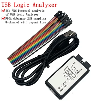 USB Logic Analyzer 24 МГц 8 Каналов 24 М/с Логический Анализатор Отладчик Для ARM FPGA Logic Analyzer Logic 24M 8CH
