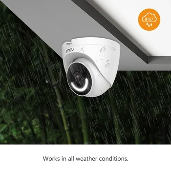 Dahua Imou Smart Security Camera Turret 2-Мегапиксельная Камера Ночного Видения Для Активного Сдерживания Обнаружения Человека С Двусторонним Разговором, Защищенная От Непогоды IP-камера Изображение 2