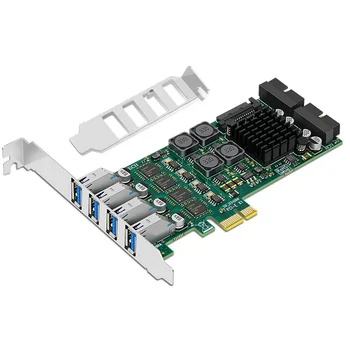 Адаптер карты расширения USB 3.0 PCI-E X1 4-канальный 8A 19pin USB 3 к PCIE PCI express adapter Card