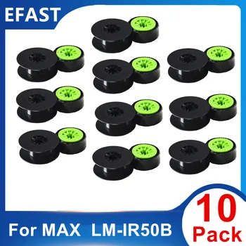 5 ~ 10PK Для MAX LM-IR50B В КАЧЕСТВЕ ленты для этикетирования картриджей для принтера MAX LM-550A LM-550A2 LM-550A2BH LM-550E, черный, 110 м