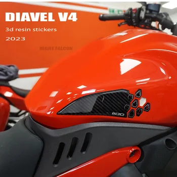 Аксессуары для мотоциклов diavel v4 2023 протектор бака 3D набор наклеек из эпоксидной смолы для Ducati Diavel V4 2023-