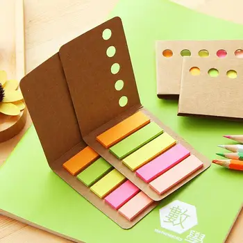 1 шт./лот Kawaii Kraft Rainbow series Memo pad bookmarker для заметок Складной блокнот sticky notes Офисные школьные принадлежности